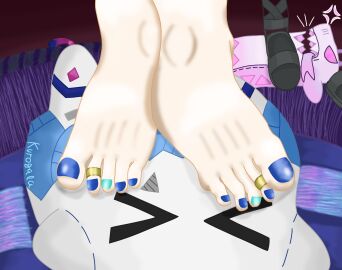 citlali_(genshin_impact) citlalin_(genshin_impact) feet feet_focus genshin_impact itzpapa kurogala nail_polish ring upset