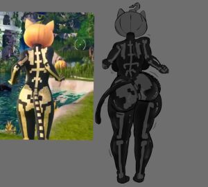 ass ass_focus batspperhoney breasts clapping_ass clapping_cheeks dancing female fortnite fortnite:_battle_royale fortnitemares huge_ass huge_breasts huge_butt huge_thighs pumpkin pumpkin_head reference_image shaking_ass skeleton spice_(fortnite) twerking