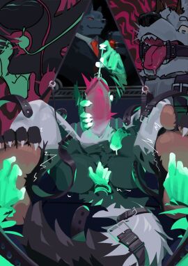 anal anal_fingering anthro balls balls_lick bara bodily_fluids bondage canid canine canis cuff_(restraint) cutaway disembodied_hand disembodied_tongue erection feet fingering foreskin gag gagged genitals ghost_hands hands_everywhere hi_res humanoid_genitalia humanoid_penis internal kerner04380771 licking male mammal oral penetration penis penis_grab photo_on_wall prostate prostate_stimulation rear_view restraints retracted_foreskin ring_gag saliva saliva_on_tongue sex solo sounding_rod tail tail_cuff through_wall tickling tickling_feet tongue tongue_out uncircumcised urethral urethral_penetration urethral_sound white_body wolf yaoi