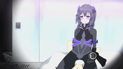 1boy 2girls animated artist_signature blue_eyes bottomless control_panel cowgirl_position dated female female_on_top fu_hua fu_hua_(shadow_knight) grey_bodysuit grey_hair hair_between_eyes hair_ornament hairband honkai_impact_3rd kiana_kaslana kiana_kaslana_(white_comet) knocked_out lulu_(pixiv_9995124) male navel on_bed sex short_hair torn_clothes torn_clothing torn_legwear ugoira unconscious white_hair