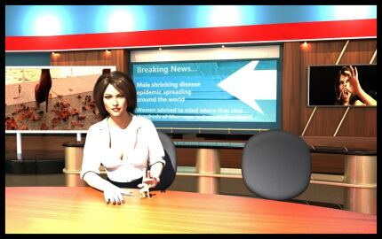 1boy 3d female gfsm giantess heels male micro no_sex nude nude_male shrinking tv