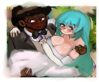 1boy 1girls 2020s 2024 african african_male alternative_universe beard beautiful_background black_male blue_eyes blue_hair blush boobies bow bowtie breasts cleavage commission commissioner_insert commissioner_upload couple couple_(romantic) couple_art couple_love daikiarts dark-skinned_male dark_skin dress eyebrows eyelashes facial_hair female formal gamer glasses hand_around_neck holding hug huge_breasts huge_cleavage hugging husband_and_wife in_love interracial jewelry kinky_hair light-skinned_female light_skin lips long_hair love male marielle_kenny marielle_l_kenny marriage marriage_ring married married_couple married_female married_male moustache nerd nerdy_male oc oc_x_canon original_character outdoors outside pale-skinned_female pale_skin ring romance romantic romantic_ambiance romantic_couple scenery scenic scenic_view self_insert self_upload smile square_enix star_ocean star_ocean_the_divine_force suit tri_ace tuxedo vanilla very_dark_skin video_game video_game_character video_games voluptuous_female wedding wedding_dress wedding_ring west_african young_couple