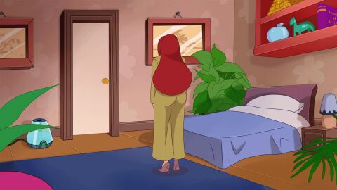 animated ass bbw big_ass big_breasts breasts discreenvision erica_(discreenvision) female game_cg inusen milf milf_boom red_hair tagme