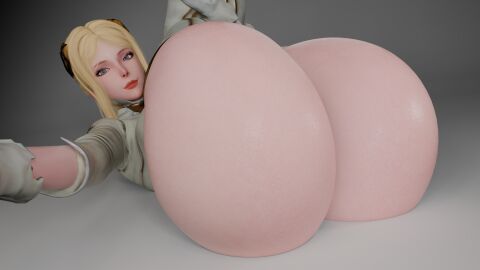 3d ass ass_focus big_ass blender blonde_hair cpt-flapjack female keyd10iori legs_up lieutenant_flapjack light-skinned_female milf nier:_automata selfie solo thighhighs voluptuous yorha_commander