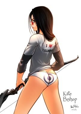 kate_bishop marvel marvel_comics panties sunglasses tinted_eyewear underwear white_panties white_underwear