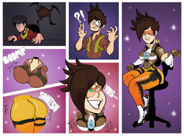 ass_expansion breast_expansion breast_growth breast_growth_(enlargement) breasts genderswap genderswap_(mtf) judatf male mtf_transformation onomatopoeia overwatch overwatch_2 pleasurable_transformation pleasure_face rule_63 tagme tracer transformation