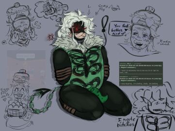 007n7_(forsaken) 1x1x1x1_(forsaken) 7n7h4ckz annoyed black_torso cocky_smile eggs forsaken_(roblox) green_limbs male monster ovipositor_penis penis red_eyes roblox roblox_game robloxian rule_34_comment sitting size_difference sketch_page smug_grin tagme tagme_(artist) tentacle_dick tied_arms tied_hair tied_legs tied_mouth tied_up transparent_torso white_hair