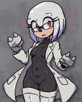2024 anthro black_bodysuit black_clothing black_latex black_skinsuit blush bodysuit breasts broth_nsfw camel_toe cameltoe clothed clothed_anthro clothed_female clothing coat echidna eyewear female glasses gloves grey_hair hair handwear hi_res knora_the_echidna knuckles_the_echidna labcoat latex latex_bodysuit latex_clothing latex_skinsuit legwear mammal monotreme pussy red_eyes rule_63 sega skinsuit small_breasts solo sonic_(series) sonic_the_hedgehog_(series) thigh_gap thigh_highs tight_clothing topwear wearing_glasses white_clothing white_gloves white_handwear white_legwear white_thigh_highs