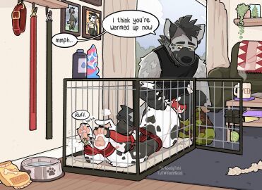 ambiguous_penetration animal_dildo animal_sex_toy ass ass_up ball_(object) blindfold bondage bottomwear bound bowl cage camo camo_clothing camo_print canid canine canine_dildo canis carpet cheek_tuft claws clothing collar collar_only container cuff_(restraint) cuntboy cuntboy/male cup curtains dalmatian dialogue dildo dog_toy dog_toys domestic_dog eyebrows facial_tuft floor floppy_ears fluffy from_behind_position fur furniture fuzzy goatytobi happy harness head_tuft hi_res holding_object hyena imminent_sex inside intersex intersex/male interspecies kennel kneeling knotted_dildo leash leashed_collar living_room lube lube_bottle lying male mammal marshal_(goatytobi) mostly_nude mug multicolored_body multicolored_fur neck_tuft no_humans nude on_front pants pattern_clothing pawpads penetration pet_bowl petplay picture_frame plant plant_pot potted_plant puppyplay restrained restrained_arms restraints roleplay ruff sex sex_toy shirt smile sofa spotted_hyena table tail tail_grab tank_top tennis_ball text topwear toy treat treats tuft vrek water_bowl wilson_sporting_goods window wrists_tied yeenngoat