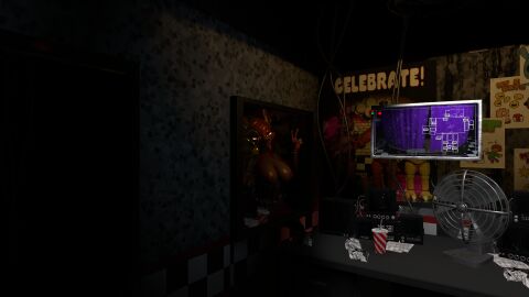 3d behind_glass big_breasts breasts female female_only five_nights_at_freddy's fnaf fox fox_ears fox_girl foxy_(fnaf) foxy_(mayosplash) hook_hand peace_sign pressed_on_glass queenstarvr rule_63 solo tongue tongue_out vrchat vrchat_avatar