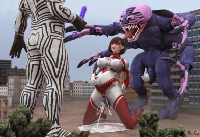 3d alien alien_girl alien_humanoid breasts building building_sex city cum cum_in_pussy cum_inside female female_penetrated gigantic_breasts grabbing_penis heroine human losing losing_fight male penis pregnant pussy tight_clothing ultraman_(franchise) ultrawoman ultrawoman_katia