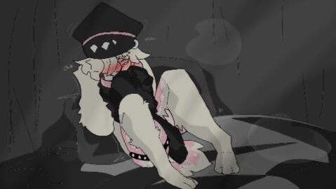 blush bunny_ears bunny_girl bunny_tail female female_focus female_only fingering fingering_self furry furry_female furry_tail legs legs_apart mouth_closed mouth_covered pink_eyes pussy shehejf sticky sweater tail thighs wet wet_pussy white_fur