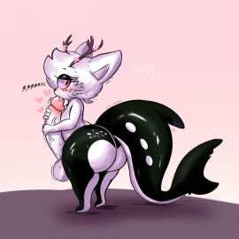 anthro ass autofellatio balls big_ass big_butt big_penis black_eyeshadow blush bodily_fluids cetacean deer digital_media_(artwork) disastercat dolphin domestic_cat erection eyelashes eyeshadow felid feline felis flower genitals hair heart_symbol hi_res horn humanoid hybrid looking_at_viewer makeup male mammal marine masturbation nick_(disastercat) nude oceanic_dolphin oral oral_masturbation orca penile penile_masturbation penis pink_eyes pink_flower plant purple_sclera simple_background solo sweat sweaty_ass sweaty_butt tongue toothed_whale vein veiny_penis white_hair