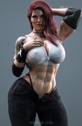 1girls 3d 3d_model abs ass big_breasts breasts bubble_ass bubble_butt cga3d cleavage clothing curvaceous curvy curvy_body curvy_female curvy_figure erect_nipples erotichris female female_only hard_nipples huge_breasts lita_(wrestler) nipples patreon_username real_person red_hair solo tattoos thick_thighs thong twitter_username voluptuous voluptuous_female wide_hips wrestling wwe wwe_diva