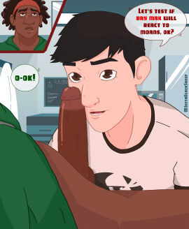 asian balls bara baymax big_cock big_hero_6 big_penis black_body black_hair black_penis blowjob comic dark-skinned_male dark_skin disney gay gay_blowjob gay_sex green_clothing hairband horny huge_cock human human_only interracial jestablacksheep laboratory licking licking_penis male male/male male_focus male_only marvel marvel_comics penis shaved_pubes story story_in_picture superhero tadashi_hamada testicles thick university wasabi-no-ginger yaoi