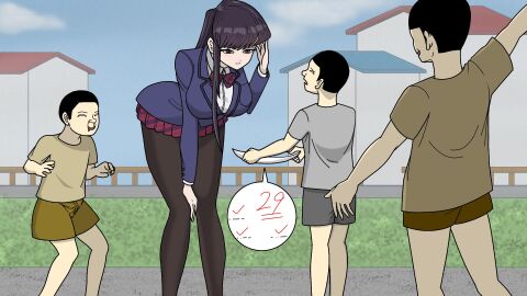 group_sex huge_breasts komi-san_wa_komyushou_desu komi_shouko long_hair mouth_fuck multiple_boys multiple_females nude sex tagme video