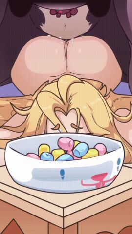 1boy 1girls 9:16 anal animated animated_gif ass big_ass blonde_hair cum cum_string derpixon doggy_style faceless faceless_female faceless_male female fucking light-skinned_female light_skin male obscured_face original rabbit_costume sex sex_from_behind straight stuffy_bunny_(character) valentine_(derpixon) vertical_video