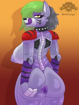 2d 2d_(artwork) 2d_artwork anthro anus ass big_breasts breasts canid canine canis female five_nights_at_freddy's five_nights_at_freddy's:_security_breach fnaf hi_res m-47 machine mammal nipples purple_nipples robot roxanne_wolf_(fnaf) scottgames solo spread_ass spread_butt spreading steel_wool_studios wolf