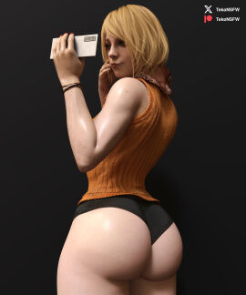 3d ashley_graham ashley_graham_(ella_freya) ass big_ass big_butt female resident_evil resident_evil_4 resident_evil_4_remake tekonsfw