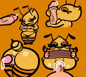 amber_(pixelcap) anthro arthropod bodily_fluids body_worship bound cum duo female fleshlight_position genital_fluids genital_worship genitals hymenopteran insects kissing male male/female penile penis penis_kissing penis_worship pixelcap pussy sex thigh_sex vaginal_penetration