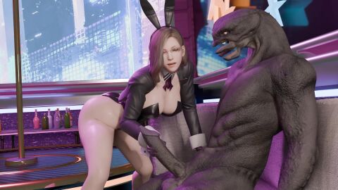 alien animated annoyed bent_over big_penis bunny_ears bunnysuit crossover female final_fantasy gamingarzia halo_(series) handjob jihl_nabaat larger_male male mp4 muscular_male pleasured_male sangheili sighing sitting sound strip_club tagme video