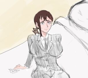 1girls big_breasts breasts chainsaw_man female higashiyama_kobeni icantdraw tight_clothing