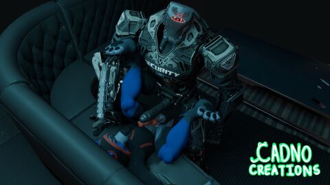 3d anal anthro cadnocreations canid canine canis cyberpunk digital_media_(artwork) duo genitals hi_res machine male male/male mammal penis robot security sex slate_(thecomposingwolf) wolf