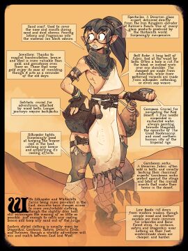 1boy bandana big_penis black_hair braces buckteeth bulge clothing compass desert elf_ears femboy full_body garter garters glasses huge_cock hung_femboy hung_trap jack_cayless loincloth male male_only pale_skin penis penis_outline pointy_ears tagme thigh_highs thighhighs thin thin_waist vice_&_violence visible_penis_shape waterskin