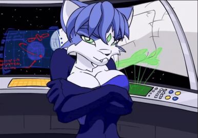 advertisement amanda_toad animated anthro areolae breasts edit female furry gif krystal krystal_(star_fox) lucy_hare nin10doh nintendo nipples pikanjo pussy star_fox undressing undressing_another