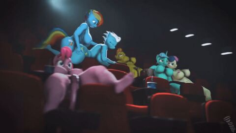 3d 3d_animation 6futas anal animated animated_image anthro anthrofied balls big_breasts bonbon_(mlp) bouncing_balls bouncing_breasts bouncing_penis breasts casual casual_erection casual_exposure casual_masturbation casual_nudity casual_orgy casual_sex cinema doggy_style equine_penis fleetfoot_(mlp) friendship_is_magic futa_on_futa futa_only futanari hasbro horsecock humanoid intersex lyra_heartstrings_(mlp) masturbation movie_theater my_little_pony naked nude nudist paramount_pictures penis piledriver_position pink_body pink_hair pinkie_pie_(mlp) public public_nudity public_sex public_use rainbow_dash_(mlp) reverse_cowgirl_position screwingwithsfm sex source_filmmaker spitfire_(mlp) tagme