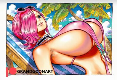 1girls accurate_art_style ai_generated boobs_bigger_than_head breasts female grandgoonart manga manga_page manga_style massive_breasts one_piece patreon sideboob solo solo_focus swimsuit vinsmoke_reiju