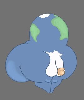 1boy 2025 ass ass_bigger_than_head ass_bigger_than_planet background ball_(object) balls big big_ass big_balls big_butt big_penis big_thighs blue blue_body body earth earth_(planet) earth_(solarballs) edit fat floor green_floor grey_background head looking_at_viewer male male_only penis planet sex skin solarballs sonkid450 space thighs water white white_floor