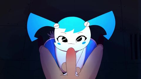 1boy 1girls 3d animated balls fellatio female gaspr jenny_wakeman looking_at_viewer male male_pov mp4 my_life_as_a_teenage_robot nickelodeon no_sound oral pov robot_girl tagme video