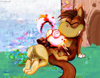 2024 2_toes absurd_res all_fours animal_genitalia animal_penis animate_inanimate anthro artist_name ass backsack balls ballsack biped bodily_fluids brown_body brown_fur closed_eyes countershade_torso countershading cum cum_explosion cum_from_ass cum_from_mouth cum_in_ass cum_in_mouth cum_inside digital_media_(artwork) digital_painting_(artwork) doll duo dynamite_headdy equid equine equine_genitalia equine_penis erection face_fucking feet fellatio floating_head fur genital_fluids genitals glitch gloves_(marking) head_feathers headdy hi_res hooves horse humanoid hummer_(hummer_team) hummer_team irrumatio kneeling living_doll male male/male mammal mane markings oral penile penis penis_in_mouth prick_ears screamoshaymin sex sitting snout soles spiral_eyes tail tan_body tan_fur tan_inner_ear teeth_showing toes treasure_(game_developer) yellow_body yellow_skin