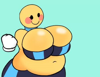 ally_(daisykitty96) animated belly belly_play belly_poke big_breasts breasts_bigger_than_head chubby chubby_female daisykitty96 disembodied_hand poking_breasts sound_effects tagme video