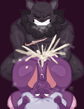 2024 ambiguous_penetration animal_genitalia animal_penis anthro areola ass bat big_ass big_breasts big_butt black_body black_coat_(commissarspuddy) black_fur bodily_fluids breadcatta breast_rest breasts canid canine canine_genitalia canine_penis canis clenched_teeth cum cum_on_ass cum_on_butt cum_splatter cumsplosion duo eye_roll female female_penetrated fur furry genital_fluids genitals gritted_teeth hi_res huge_ass huge_breasts huge_butt knot lacy_(blazethefox) leaking_cum looking_pleasured male male/female male_penetrating male_penetrating_female mammal muscular muscular_male neck_tuft nipples one_eye_closed orange_eyes outline penetration penis pillow pillow_grab pillow_hug powerful_cumshot purple_body purple_fur rough_sex scar sex simple_background teeth tuft vein wolf