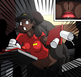 1boy 1girls anal anal_insertion anal_sex animal_genitalia animal_penis breasts brown_hair canid canine canine_genitalia canine_penis canis clothed clothed_female clothed_sex clothing comic comic_page constricted_pupils dark-skinned_female dark_skin dialogue dog_penis domestic_dog english_text female glasses knot knotted_penis long_hair looking_at_viewer male original original_character penetration penis ponytail pussy saittamicus sex sex_from_behind text zoophilia