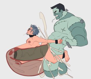 abs anal anal_sex ass balls balls_deep bara biceps big_balls big_penis bigger_male bigger_penetrating_smaller cum cum_in_ass cum_inflation cum_inside cumflated_belly cumflation darkandgoofy dominant dominant_male domination erection frankenstein frankenstein's_monster gay gay_anal gay_domination gay_sex genital_fluids green-skinned_male halloween holidays huge_balls huge_cock hyper hyper_penetration hyper_penis larger_penetrating larger_penetrating_smaller male male/male male_nipples male_only male_penetrated male_penetrating_male masculine_male monster muscular muscular_male nipples not_furry nude orgasm pecs penetration penis sex smaller_male smaller_penetrated stomach_bulge x-ray yaoi