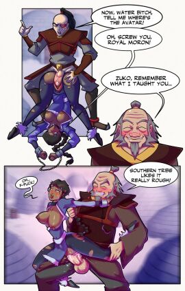 1girls 2boys age_difference avatar_legends avatar_the_last_airbender breasts breasts_out captured captured_heroine clothed_female creampie cum cum_in_pussy cum_inside cumming dark-skinned_female dark_skin dry_pussy english_text enjoying_rape eventual_consent female hair_pull handcuffs hearts_around_head human iroh katara male multiple_boys multiple_males naked nickelodeon nicktoons nipples no_bra no_panties no_underwear piledriver_position pussy pussy_juice rape_face released reverse_suspended_congress rough_sex sex sweat sweaty_body text uncensored until_they_like_it upside-down vaginal_penetration valegor_(artist) wet_pussy zuko