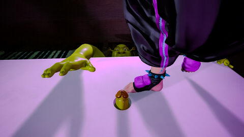 3d cockbox crush feet female foot_fetish juri_han poor_quality sadomasochism shrek shrek_(series) street_fighter toes trample