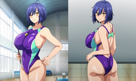 1girls 2020s 2024 20s 2d animated ass back_view big_ass big_breasts big_butt blue_hair blush blush_lines breasts clothed clothed_female clothing eyebrows eyelashes female female_only front_view hand_on_hip huge_ass huge_breasts huge_butt indoors light-skinned_female light_skin looking_at_viewer looking_back looking_back_at_viewer marina_hishimori maso_mesu_soap_de_aimashou maso_mesu_soap_de_aimashou_2 pale-skinned_female pale_skin queen_bee_(animation_studio) screencap screenshot short_hair sideboob solo solo_female standing stitched sweat sweatdrop sweating sweaty_body thick_thighs thighs tight_clothing tight_fit white_skin yellow_eyes