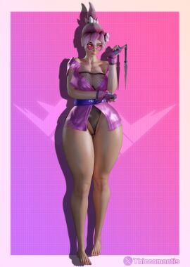 1girls 3d ass big_ass big_breasts big_butt big_thighs blizzard_entertainment breasts female female_only glasses kiriko_(overwatch) kiriko_kamori overwatch overwatch_2 pink_hair pussy sakura_kiriko solo thiccomantis thick_ass thick_butt thick_legs thick_thighs