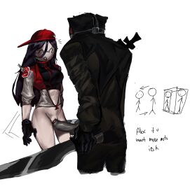 1boy 1girls before_penetration before_sex black_gloves black_hair bottomless breasts butcher_vanity_(synthesizer_v) cap crackship female forsaken_(roblox) gloves half_dressed half_naked half_naked_female half_nude half_nude_female holding_object holding_weapon light-skinned_female lornan1hater male mask masked masked_female masked_male no_pants no_penetration no_underwear partially_clothed penis penis_out pussy roblox roblox_game robloxian self_upload slasher_(forsaken) standing standing_sex straight taller_male thighs vagina vanity_slasher yi_xi_(synthesizer_v)