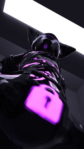 3d absurd_res anthro bdsm_collar binder_(restraint) canid canine clothing digital_media_(artwork) drone dronesuit fox harness hi_res hypnosis latex latex_clothing latex_skinsuit liquid_latex male mammal mask mind_control restraints skinsuit solo tight_clothing vrchat