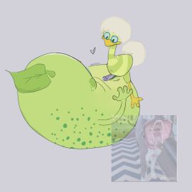 1cuntboy 1futa avian beak big_blue_bubble bird cuntboy dandidoo female foreplay futanari green_body green_fur handfetis intersex male male/female msm my_singing_monsters spunge