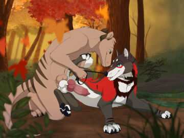 2020 animal_genitalia animal_penis anthro anthro_on_feral anthro_penetrating anthro_penetrating_feral black_pawpads black_penis blue_eyes brown_body brown_fur canid canine_genitalia canine_penis closed_smile dated duo erection eye_contact fangs feral feral_penetrated fur genitals glistening glistening_eyes grass green_eyes grey_body grey_fur kneeling knot leash leash_pull looking_at_another lying male male/male male_penetrated male_penetrating male_penetrating_male mammal mouth_closed multicolored_body multicolored_fur narrowed_eyes nude obscured_penetration on_side open_mouth outside pawpads penetration penis pink_penis pink_tongue plant red_body red_fur red_penis sex signature smile species_request teeth thylus tongue tongue_out tree unbreakable-warrior vein veiny_penis white_body white_fur yellow_eyes yipsky zoophilia