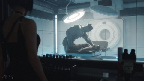 1boy 2girls 3d ada_wong ada_wong_(adriana) asian brown_hair capcom claire_redfield claire_redfield_(jordan_mcewen) dark_hair female female_focus interspecies male maledom missionary_position mr_x penetration pussy res_(artist) resident_evil resident_evil_2 resident_evil_2_remake sex tagme vagina vaginal_penetration vaginal_sex voyeur