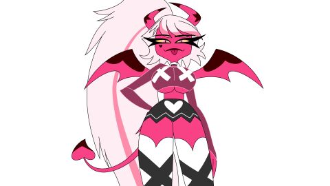 big_breasts breasts female helluva_boss looking_at_viewer smiling_at_viewer verosika_mayday_(helluva_boss) vivienne_medrano vivziepop