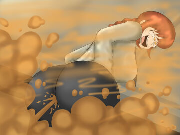 alternate_version_available ass big_ass brown_hair bubble_ass bubble_butt chainsaw_man enjoying_farting fart fart_cloud fart_fetish farting farting_at_viewer fat_ass female looking_pleasured makima_(chainsaw_man) modestpal