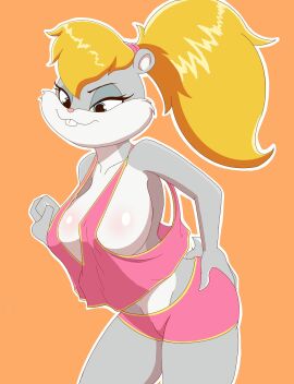 1girls 2024 2024s 2d 2d_(artwork) 2d_artwork anthro athletic athletic_wear berri big_breasts blonde blonde-haired_female blonde_female blonde_hair blue_eyes blush body_blush breasts buckteeth chipmunk clothing conker's_bad_fur_day digital_media_(artwork) eyelashes female female_focus female_only fur furry furry_female grey_body grey_fur ground_squirrel hand_on_hip hi_res mammal multicolored_body multicolored_fur no_sex non-nude oversized_clothing pink_nose ponytail rareware rodent sciurid sfw simple_background solo solo_female solo_focus squirrel tail teeth white_body white_fur yellow_background zebra10045